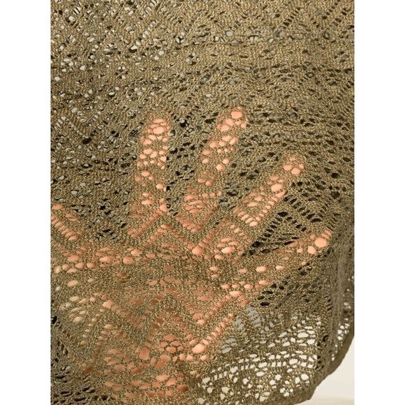 Venus Women's Fully Open Lace Sleeveless Flap Pocket Blouse Olive Small - Picture 9 of 9